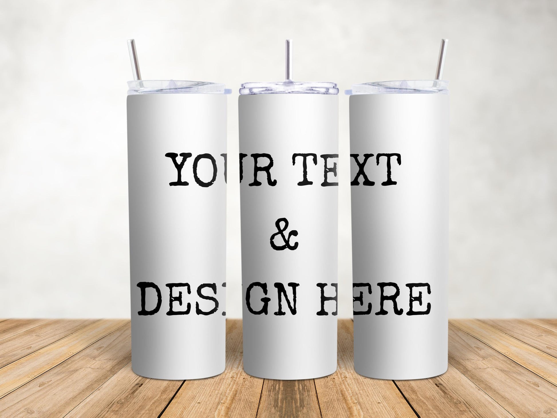 Personalized 20oz Skinny Tumbler with Custom Design & Text - Customizable Drinkware Gift